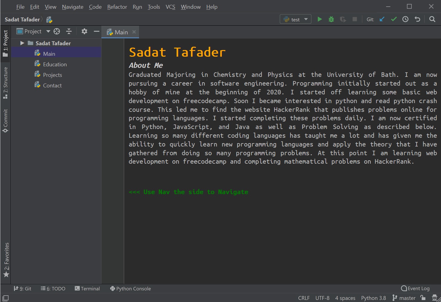 Sadat Personal Portfolio